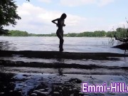 18yo Skinny Teen Almost Caught!! 3/16