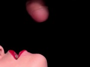 She milked me with her mouth. Cum in mouth close up 13/16
