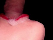 She milked me with her mouth. Cum in mouth close up 16/16