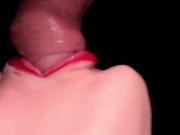 She milked me with her mouth. Cum in mouth close up 3/16