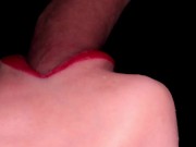 She milked me with her mouth. Cum in mouth close up 5/16