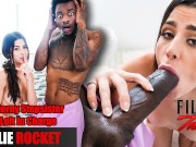 Kylie Rocket tries her stepbrother's oversized hard cock