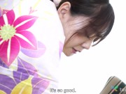 Hot Brunette In Kimono 4/16