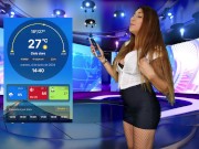 WTF!! Weather Girl Gets Fucked By Fan Live On Air 2/16