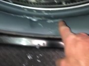 Pissing & Cumming Into The Washing Machine, Then Cleaning It Up 14/16