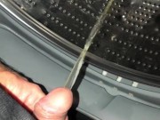 Pissing & Cumming Into The Washing Machine, Then Cleaning It Up 2/16