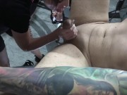 Strap On Stories - 2 orgasms in my mouth by Pegging & Sucking him off and he Xplodes on my shirt. 3/16