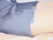 パンスト履いたスーツ女子が、電マでクリ責めオナニーしたら、白濁汁ダラダラでイっちゃう♡♡ 1/16