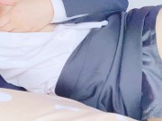 パンスト履いたスーツ女子が、電マでクリ責めオナニーしたら、白濁汁ダラダラでイっちゃう♡♡ 3/16