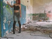 Thigh High Boots ASMR Mistress Perfect Ass Tight Jeans Boot Fetish Tease 12/16