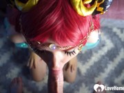 After this babe cosplaying a dragon sucked me off I penetrated her wet pussy. 2/16