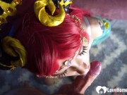 After this babe cosplaying a dragon sucked me off I penetrated her wet pussy. 3/16