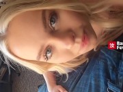 Small Petite Blonde Haley Loves Riding Tall Asian Cock - AMWF 11/16