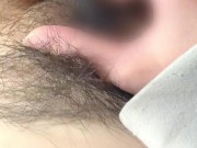 I come with my fingers♡Realistic masturbation of hairy Japanese amateurs♡Subjective video [Selfy]. 7/16