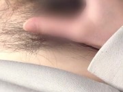 I come with my fingers♡Realistic masturbation of hairy Japanese amateurs♡Subjective video [Selfy]. 9/16