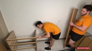 Anal insertion at work