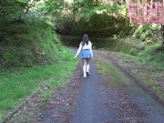 【素人】野外露出SEX♡山でハイキング中に彼女を全裸にして中出し懇願させてみた 素人カップル/美少女/色白美乳/中出し/フル動画(29分)/일본여대생과질내사정섹스 1/16