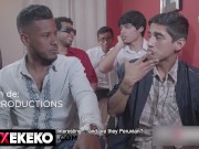 Milf Profesora ninfómana cumple su fantasía de follar con sus alumnos en plena clase. 1/16