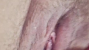 Banging self with vibrator