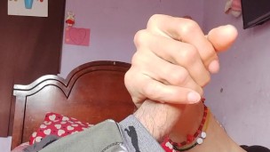 Ex touching his cock in front of the camera ..big cock