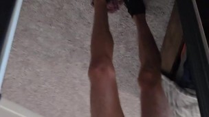 Thick Dick Upside-down HOT boy cums home jerks