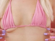 beautiful Blonde Model shoots cum at casting 13/16