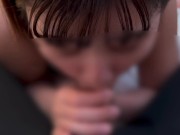 ごっくんしたあとに「おちんぽミルク美味しかった」下着姿の女の子♡cuminmouth gokkun 7/16