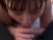 ごっくんしたあとに「おちんぽミルク美味しかった」下着姿の女の子♡cuminmouth gokkun 8/16