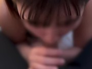 ごっくんしたあとに「おちんぽミルク美味しかった」下着姿の女の子♡cuminmouth gokkun 9/16