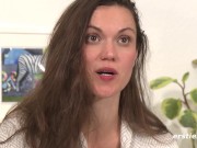 Ersties - Sexy Brunette Gets Off While Using a Chrome Vibrator 12/16