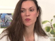 Ersties - Sexy Brunette Gets Off While Using a Chrome Vibrator 7/16