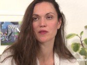 Ersties - Sexy Brunette Gets Off While Using a Chrome Vibrator 8/16