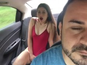 young Colombian gives control of the lush to the uber driver so he can make her run 10/16