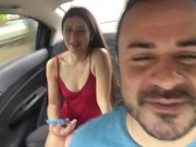 young Colombian gives control of the lush to the uber driver so he can make her run 2/16