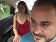 young Colombian gives control of the lush to the uber driver so he can make her run 3/16