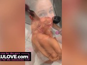 Big boobs babe trying out new lips after getting lip filler for the first blowjob sucking your big cock POV - Lelu Love 7/16