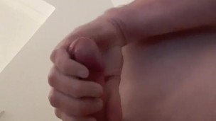 Hot guy reverse grip cum