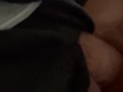 Horny wife toying pussy let’s spying roommate secretly play and watch while husband works in garage 12/16