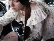 Stepsister paid with a blowjob for a ride. Fucked in the car - Deluxe_Bitch 1/16