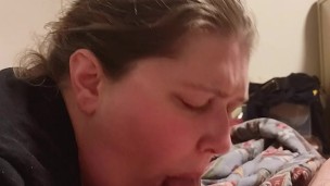 Wife swallows cum