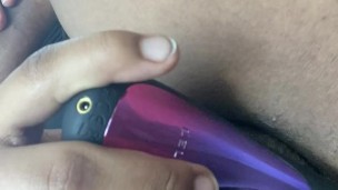 Ebony Creamy Car Pussy Play