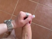POV Quick Handjob on Vacation with Wristwatch and French Nails 12/16