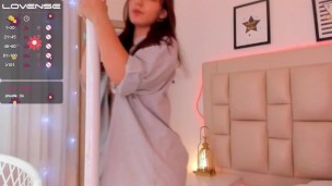 Beautiful horny redhead wants to make your cock hard while pole dancing with only a tiny thong on
