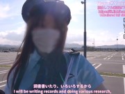 【素人】ミニスカポリスでカーセックス＆ノーブラショッピングで車外中出しSEX 素人カップル/美少女/色白美乳/中出し/フル動画(53分)/일본여대생과질내사정섹스 2/16