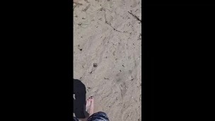 Painted Toes In Sand Raw cut