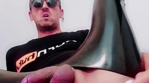 Slutboyben CAM4 Sexy Latex Pig Fucked Hard With Huge HorseCock Dildo