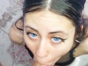 Dherlydoll takes all my cock in her mouth and then swallows my hot cum 12/16