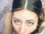 Dherlydoll takes all my cock in her mouth and then swallows my hot cum 5/16