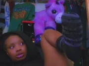 EBONY MILF MASTERBATES IN FRONT OF BOYFRIEND