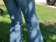 Smearing mud and cake into my ripped jeans front and back 13/16